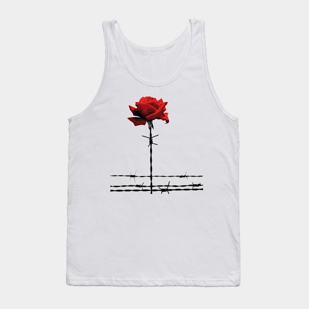 Barbed Rose Tank Top by MendelSign